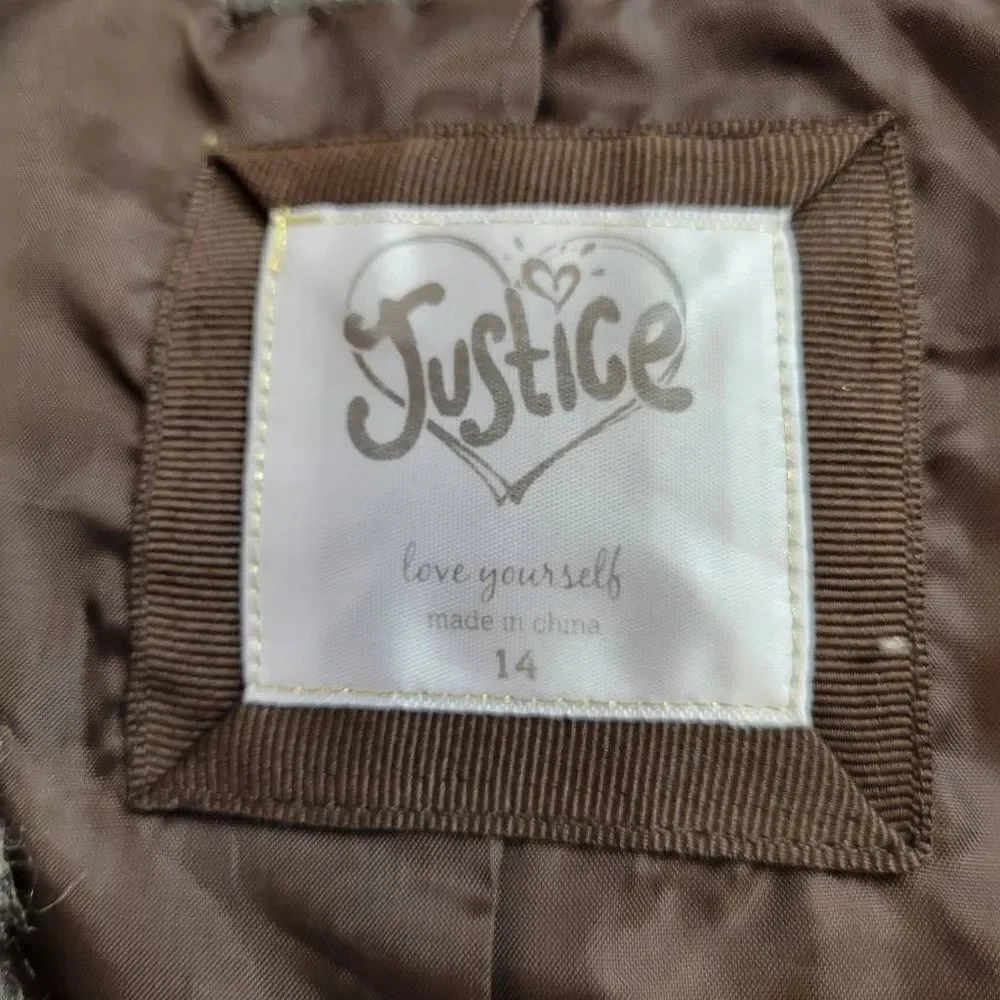 Justice fuzzy vest